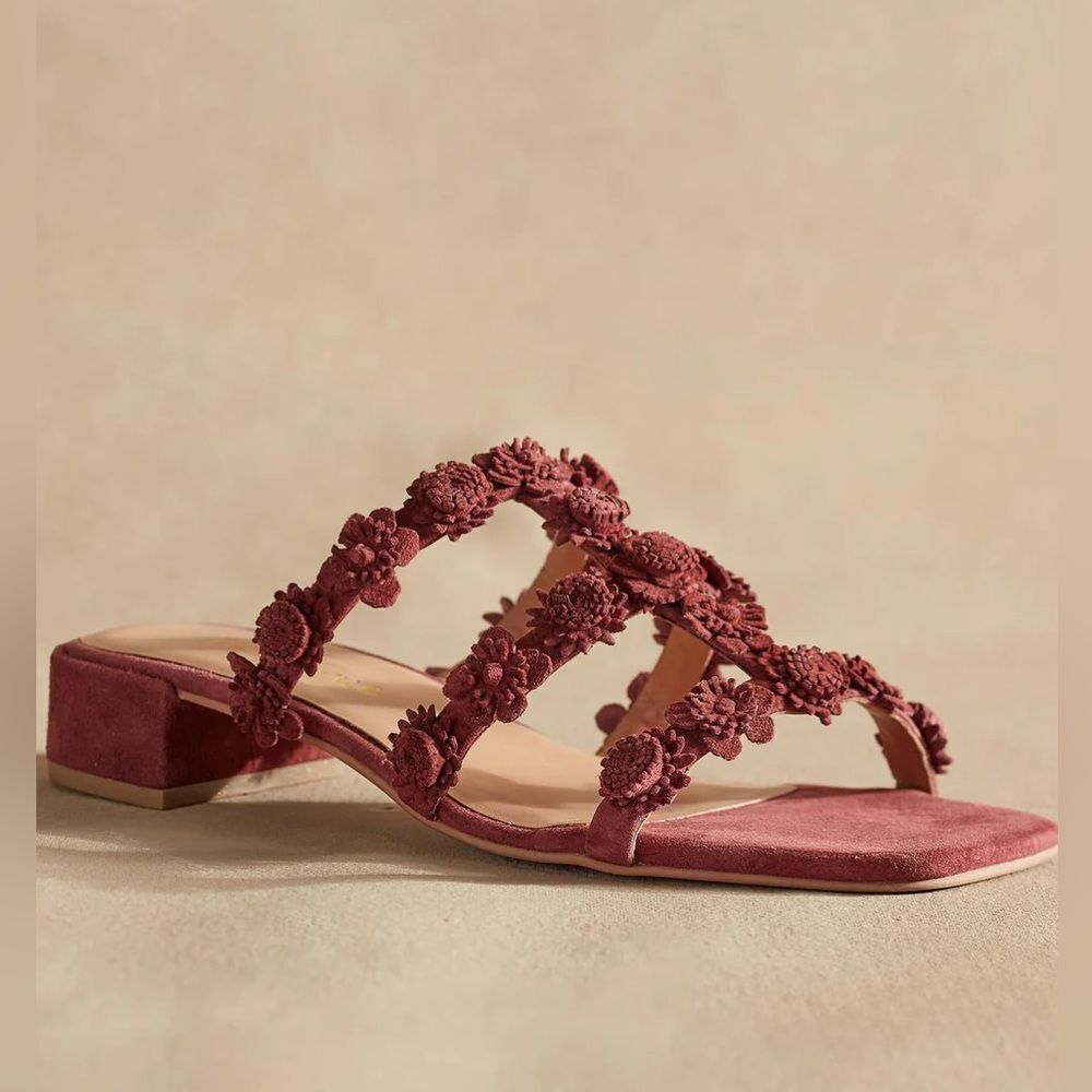 Diba True Sullana Sandals NEW Size 10 Wine, Popping Up Dark Cherry Suede